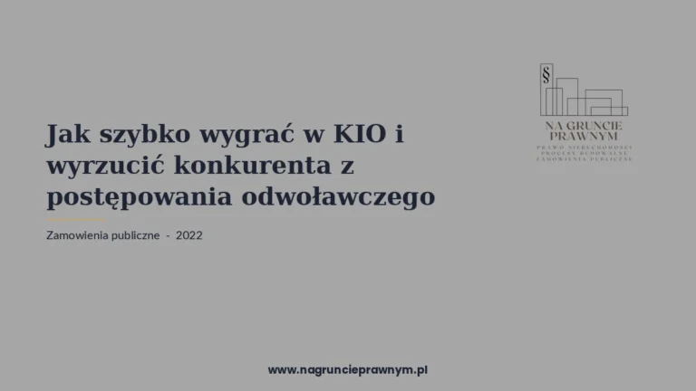 szybko wygrać kio wyrzucić konkurenta - kancelaria nagruncieprawnym.pl